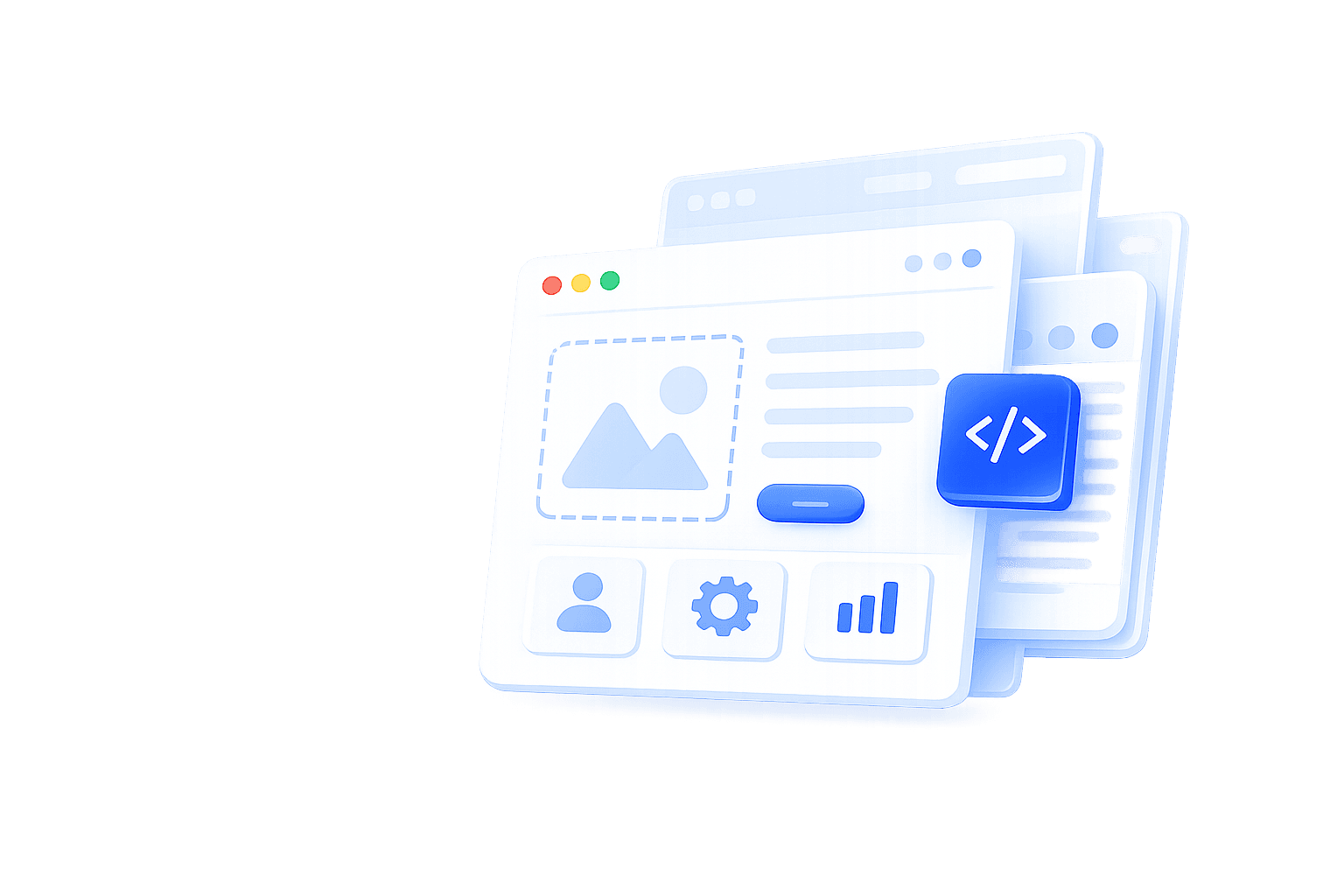 Custom website development illustration